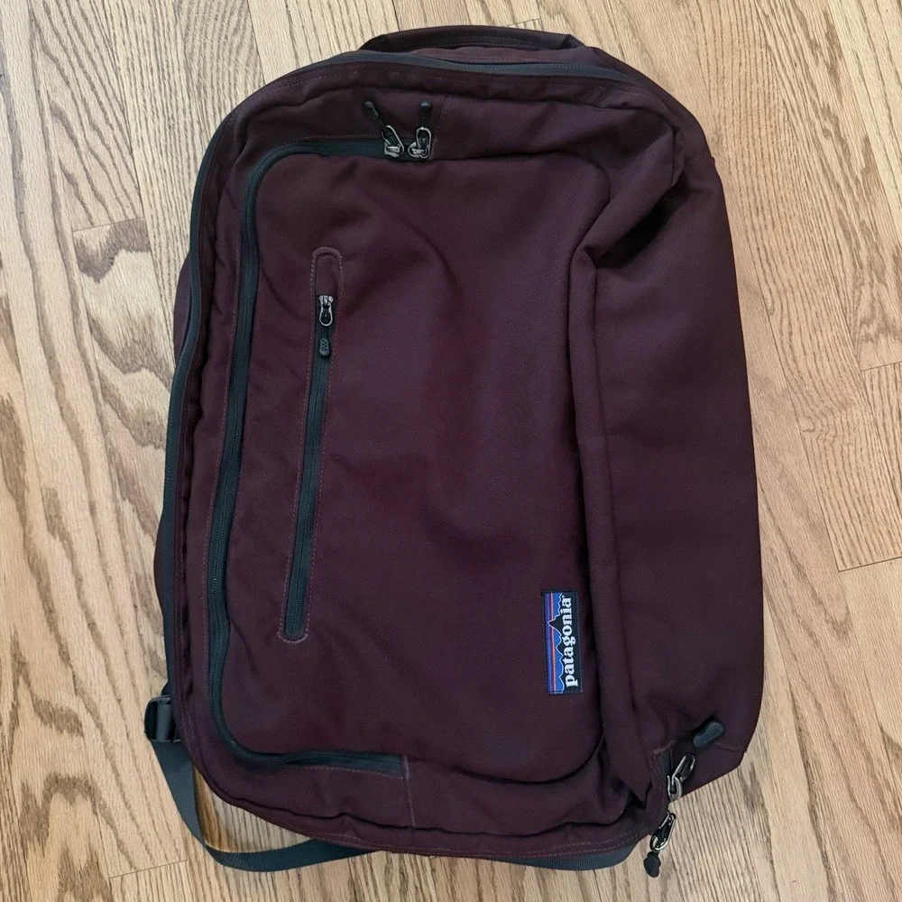 Patagonia MLC Maximum Legal Carry-On Travel Backpack 3-Way 45L Burgundy CLEAN